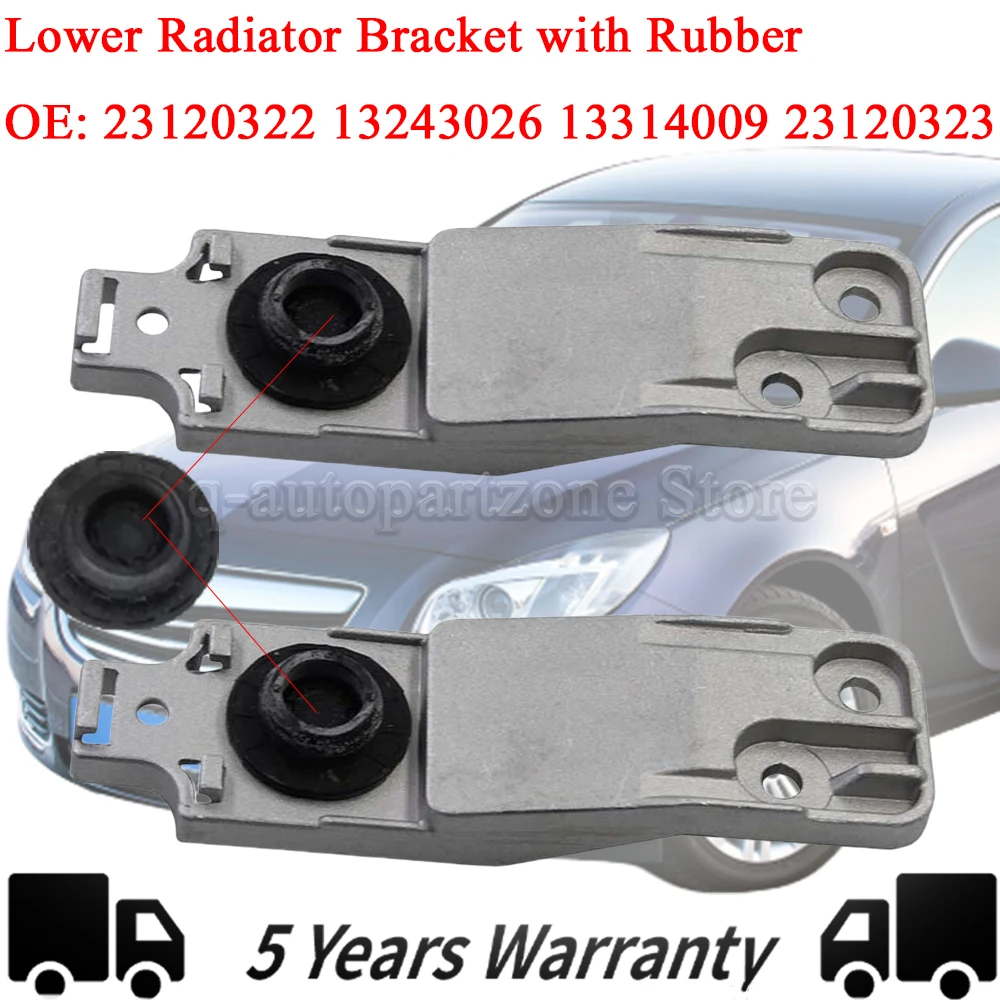 Soporte radiador inferior con goma para Opel Insignia 2008-2017