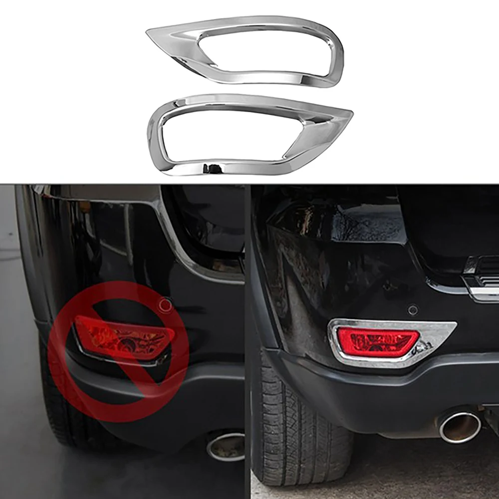 Reflector trasero cromado ABS para Jeep Grand Cherokee 2011-2019 - imagen 2