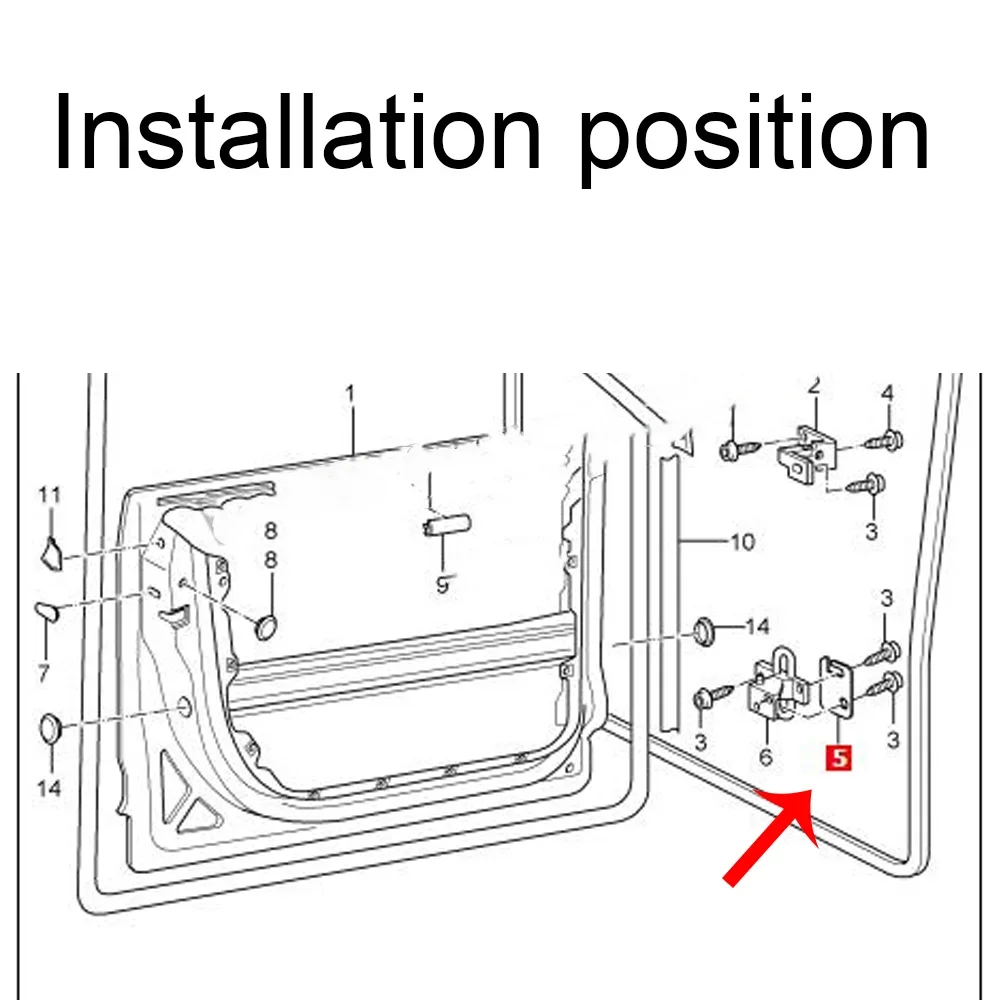 Calzo de ajuste para bisagra inferior de puerta Audi Q7 4L (2006-2015) - imagen 3