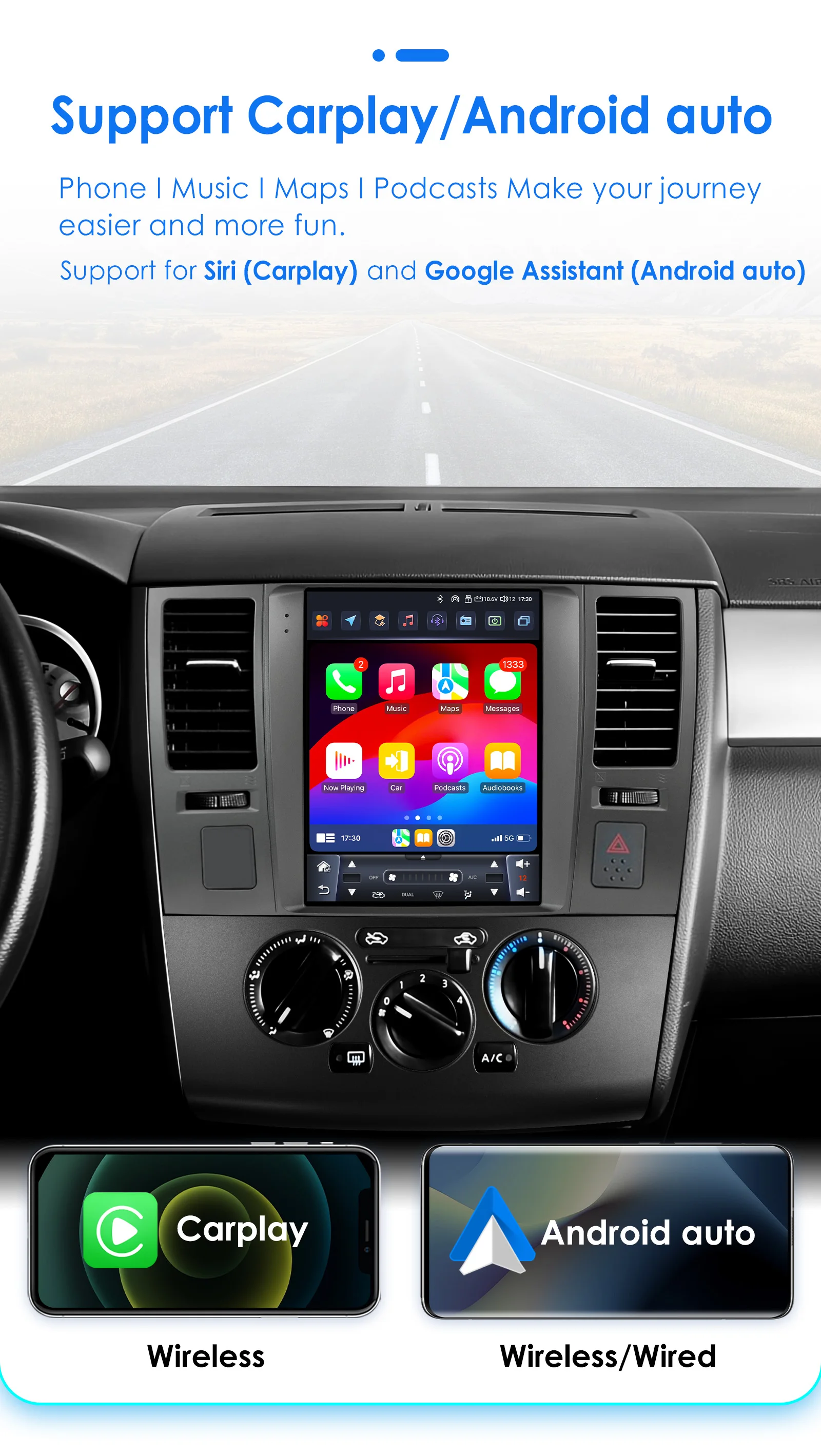 OSSURET Radio multimedia 2 DIN con CarPlay para Nissan Tiida C11 - imagen 3