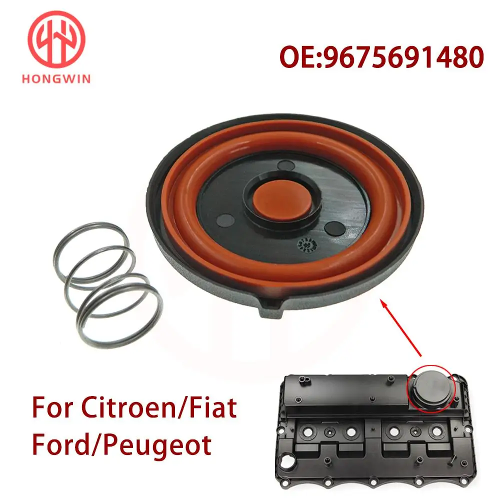 9675691480   Kit de reparación de tapa de válvula PCV de motor con membrana para Peugeot Boxer Citroen Jumper III Ford 1858445   BK2Q6K271AK 1790011