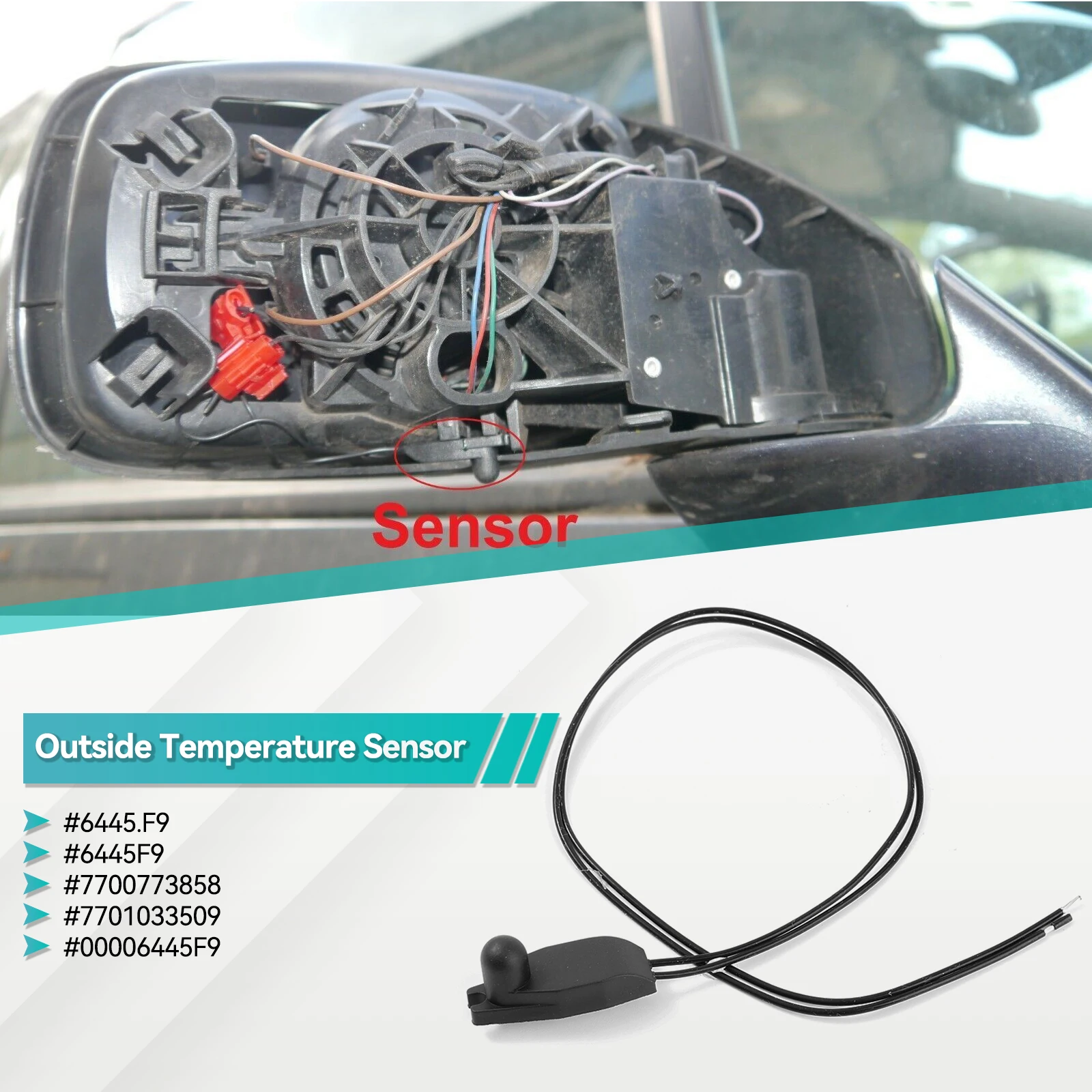 Sensor temperatura aire admisión 6445F9 – PEUGEOT 206 207 Citroën C3 C4 - imagen 3