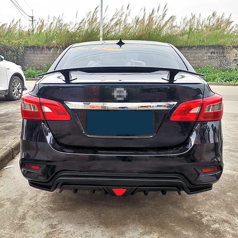 Alerón de maletero, superficie de carbono, estilo MGS, accesorios de coche, ala trasera para Nissan Sentra Sylphy 2012 - 2018 - imagen 2