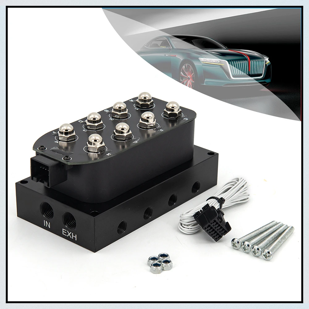 Unidad de válvula solenoide de 4 esquinas VU4 Auto de 1/4", válvula solenoide del colector de suspensión neumática (0-300psi) - imagen 2