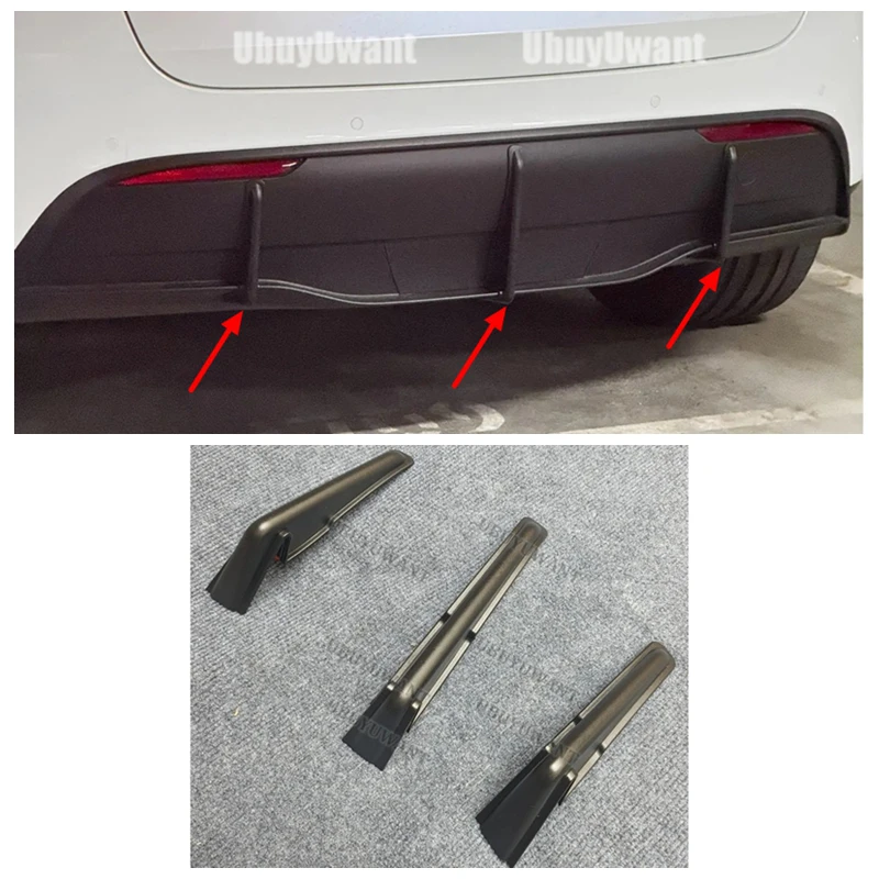 Difusor trasero labio negro para Tesla Model Y 2018-2022