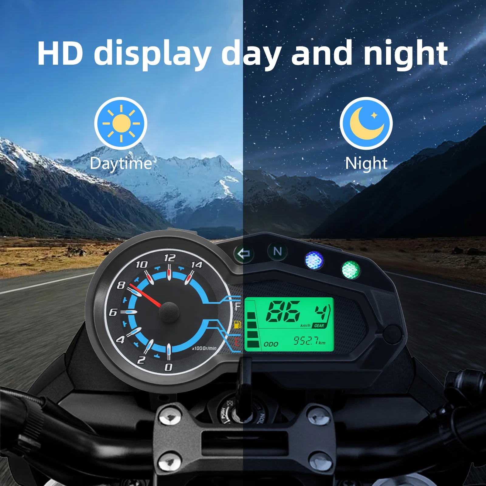 For Freedom CR1 velocímetro LCD con tacómetro LED para motocicleta - imagen 3