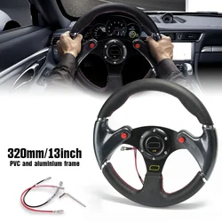 Volante racing plano de carbono universal