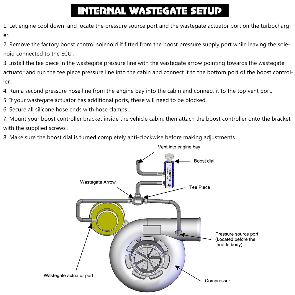 Kit control de boost turbo WLR ajustable universal - imagen 5