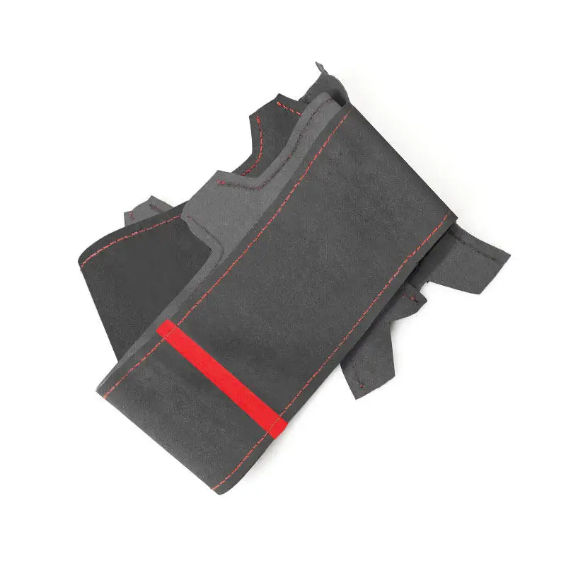 Cubrevolante de cuero perforado con costura roja – Honda Civic MK8 - imagen 2