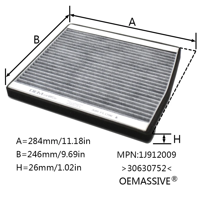 Filtro habitáculo carbón activo BRM Volvo C70 Convertible S60 S70 S80 V70 XC70 XC90 - imagen 4