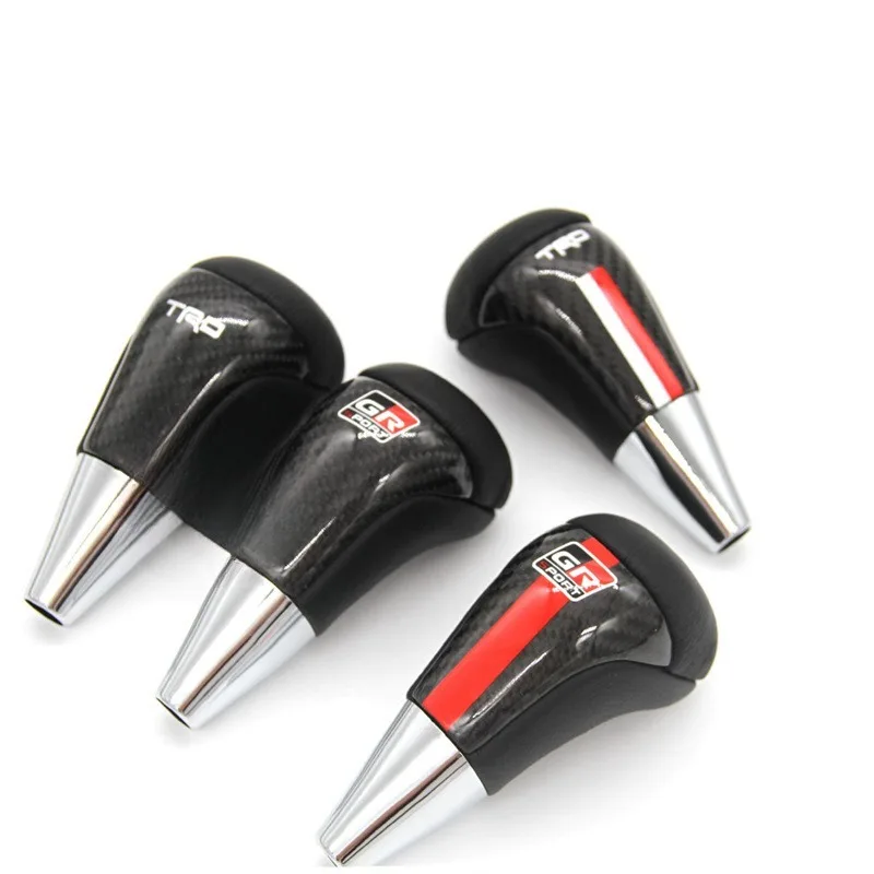 GR Sports Car Styling Gear Shift Knob Carbon para Toyota Land Cruiser LC200, accesorios interiores, palanca de cambios, Bola de mano - imagen 4