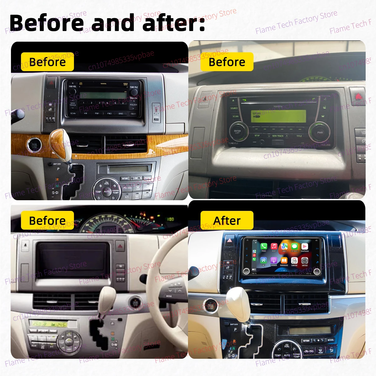 Autoradio Android 2DIN GPS para Toyota Previa 2007-2019 - imagen 2
