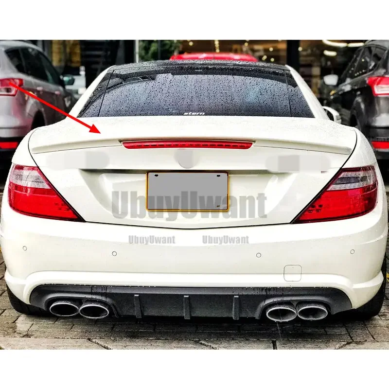 Alerón trasero fibra carbono y negro brillante para Mercedes SLK R171 - imagen 2
