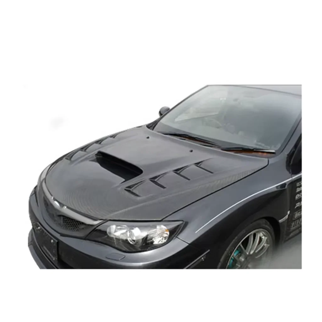 Capó motor estilo V Subaru Impreza WRX STI fibra de carbono