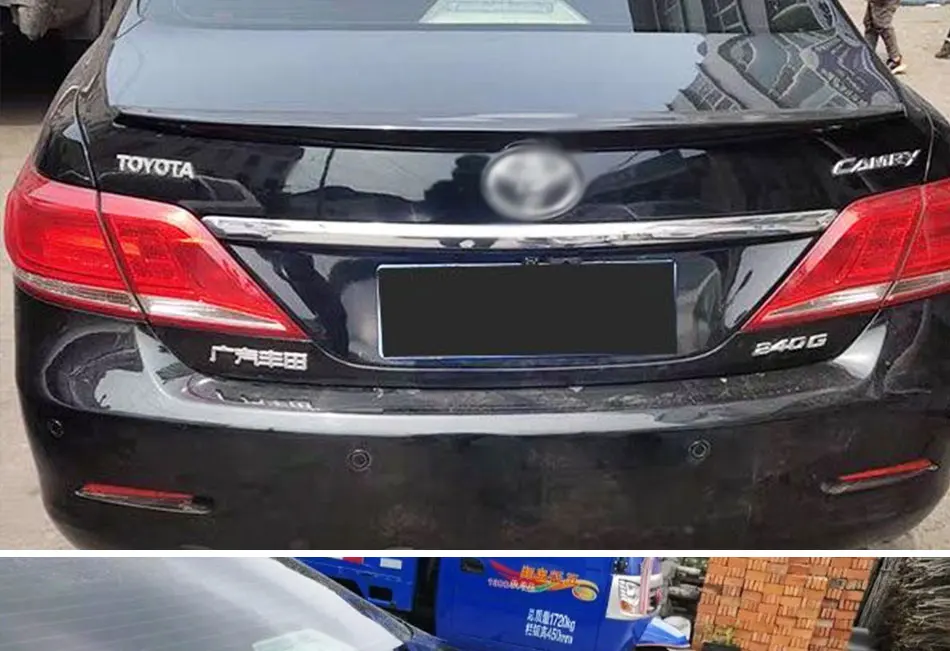 Vista frontal del alerón para Toyota Camry