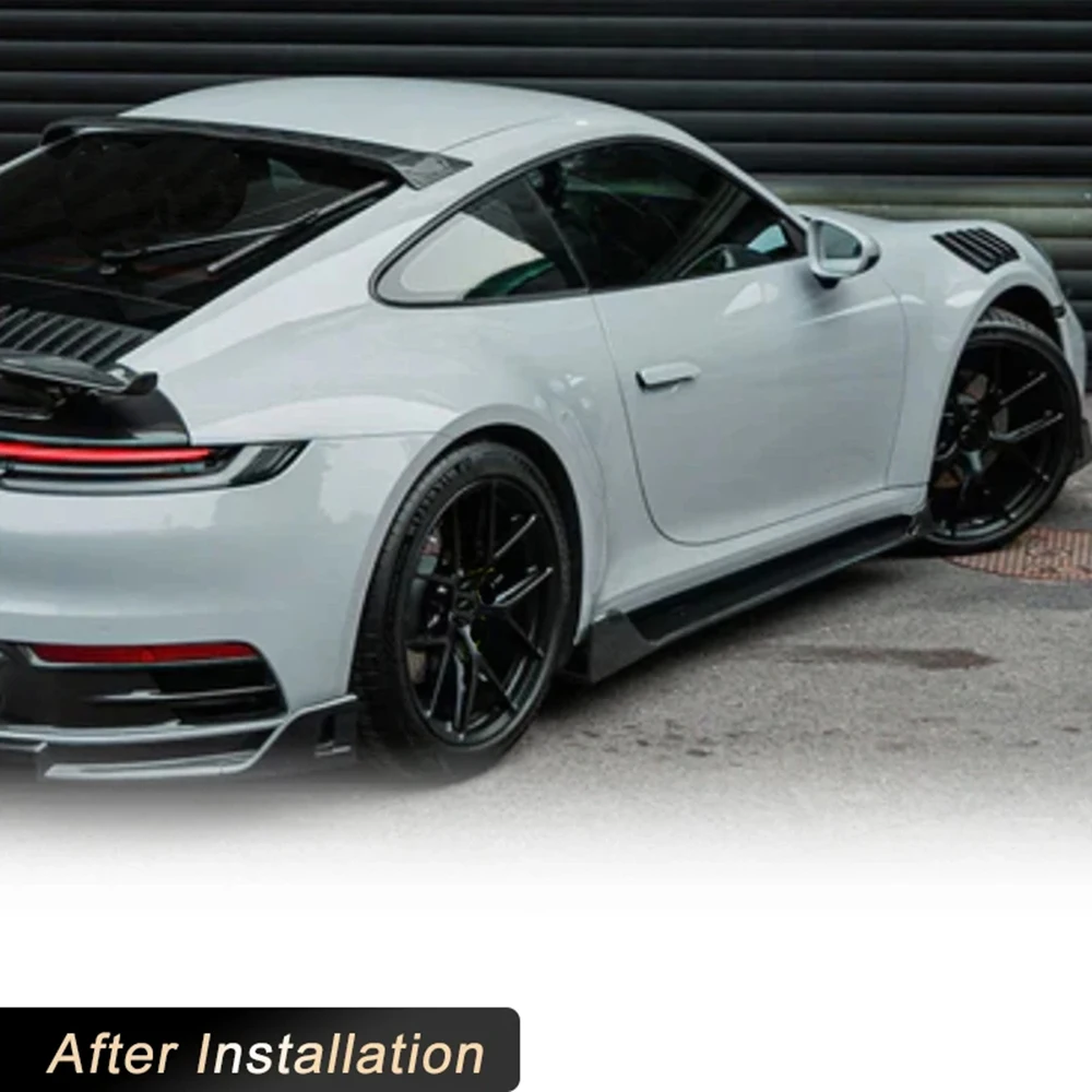 Faldones laterales de carbono seco para Porsche 911 Turbo S 2019-2023 - imagen 3