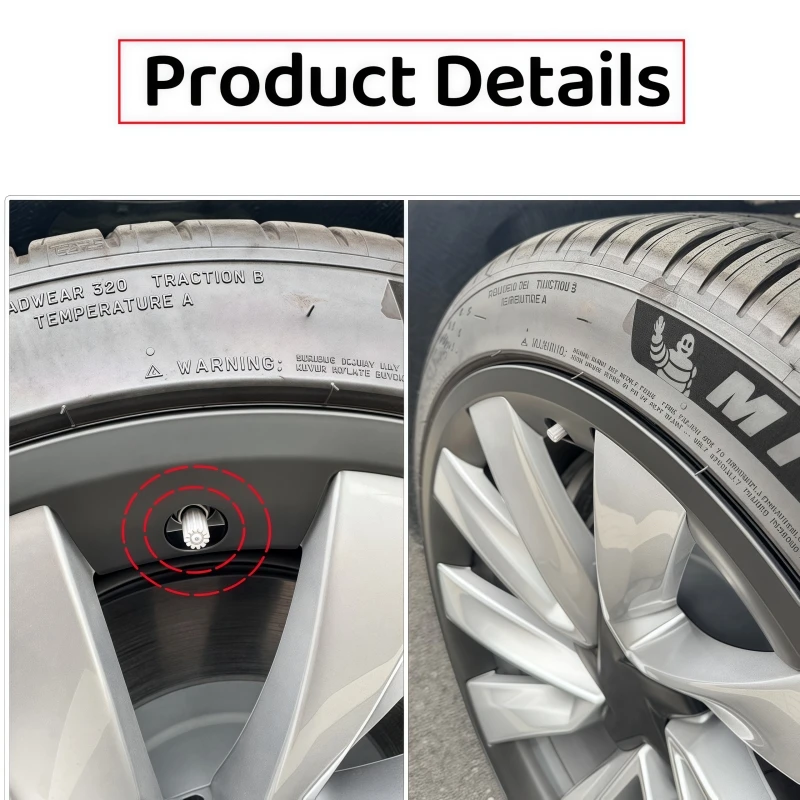 4 Uds tapacubos para Tesla Model Y Juniper 2025 20 pulgadas de alto rendimiento anillo de protección del cubo de rueda reemplazo accesorios de llanta completa - imagen 5