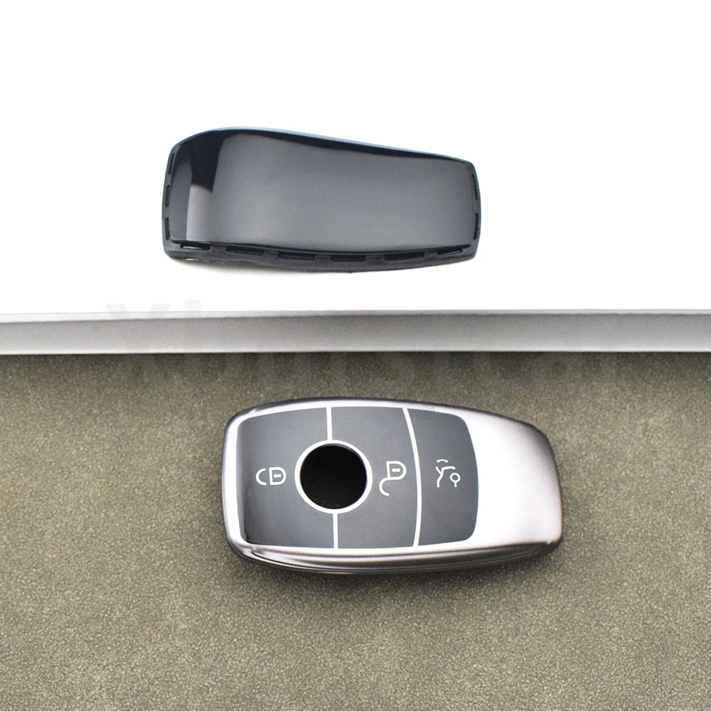 Funda de llave Mercedes-Benz de TPU gris, 3 botones, W177/W205/W213 - imagen 4