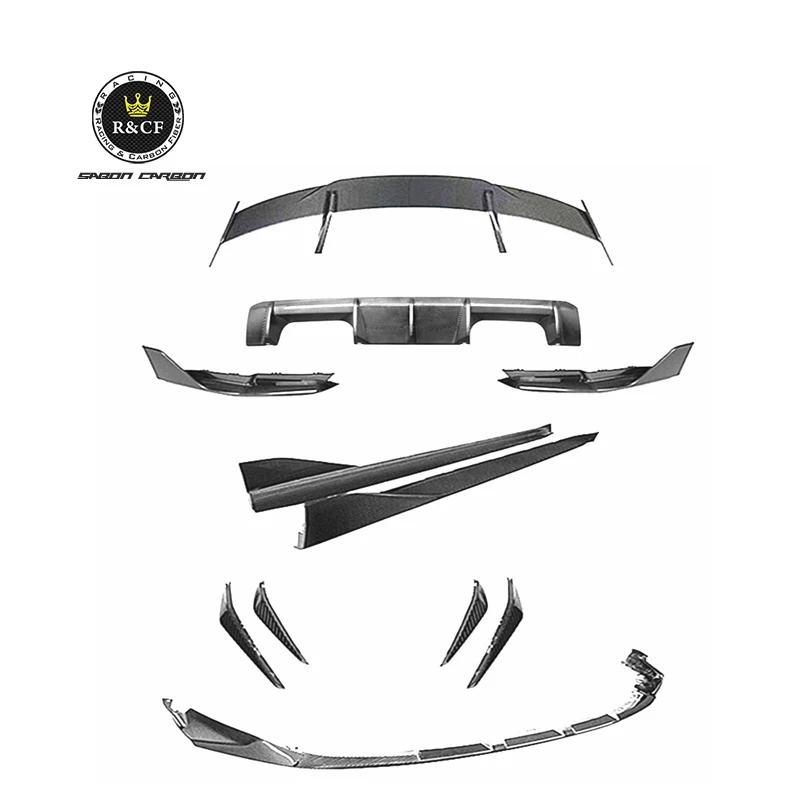 Kit fibra carbono BMW G80 G82 M3 M4 – difusor, faldas y spoiler