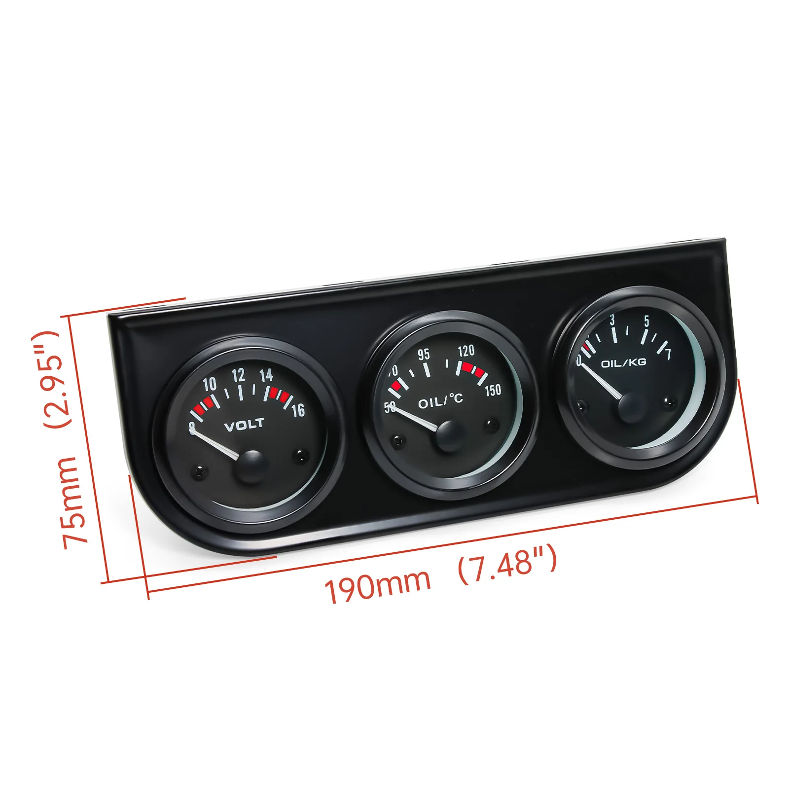Kit medidores voltímetro presión y temperatura de aceite para coche - imagen 4
