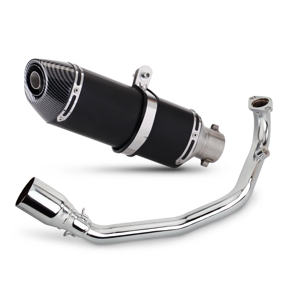 Escape completo R77 de acero inoxidable para Yamaha GY6 200 cc