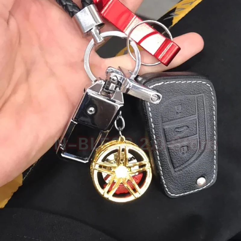 Llavero metálico para coche con diseño de disco de freno y neumático - imagen 4