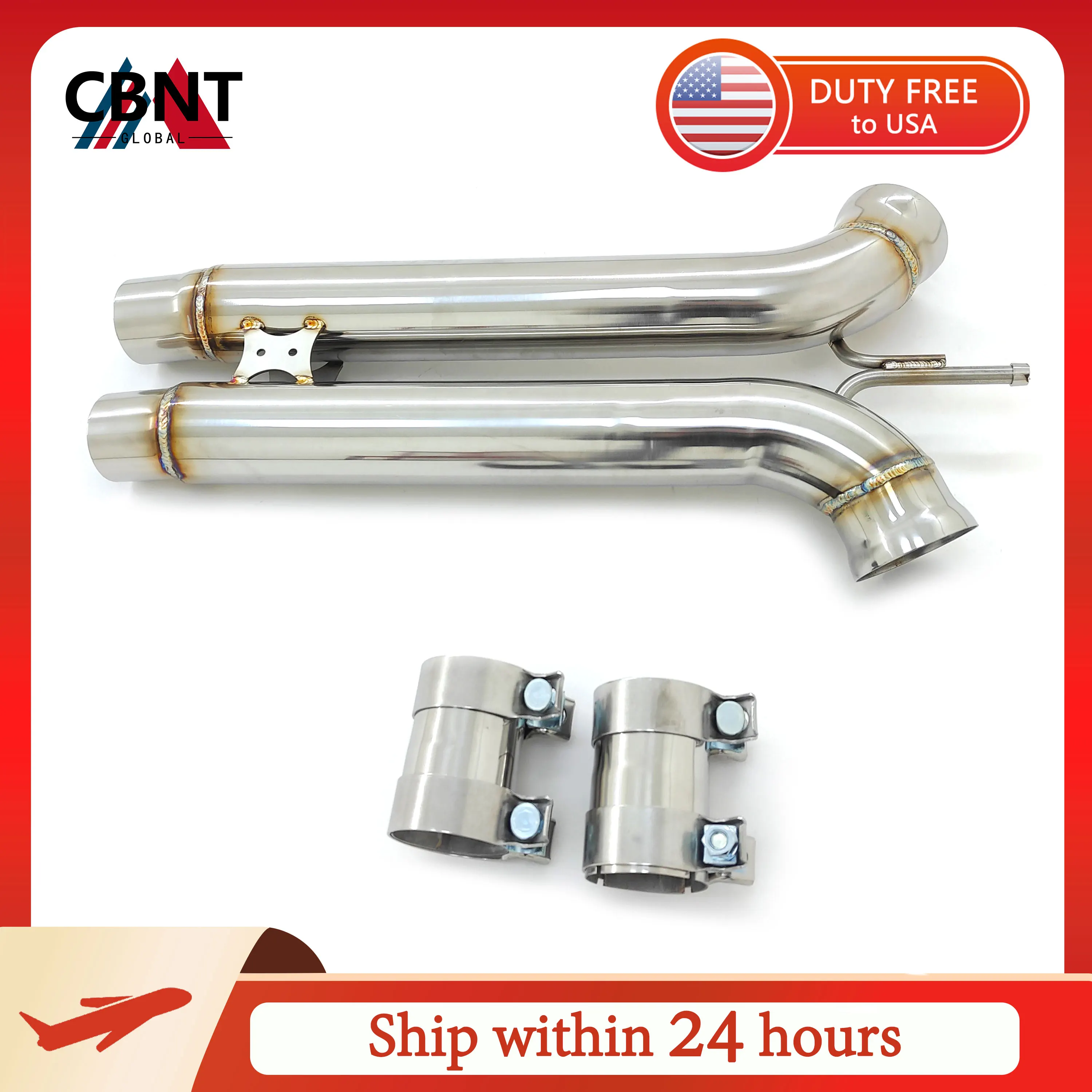 CBNT tubo de escape sin silenciador para Porsche Panamera 971 2.9T