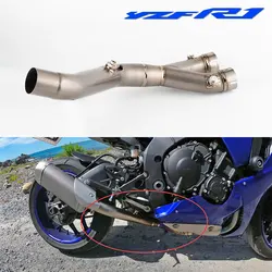 Silenciador de motocicleta, sistema de escape, tubo de enlace para Yamaha YZF R1/R1S/R1M 2015 - 2025 yfz R1, silenciador de escape R1, tubo de enlace R1