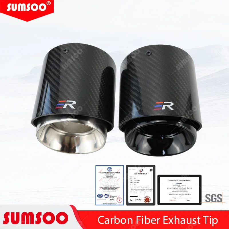 Terminal de escape ER de fibra de carbono para MINI Cooper S