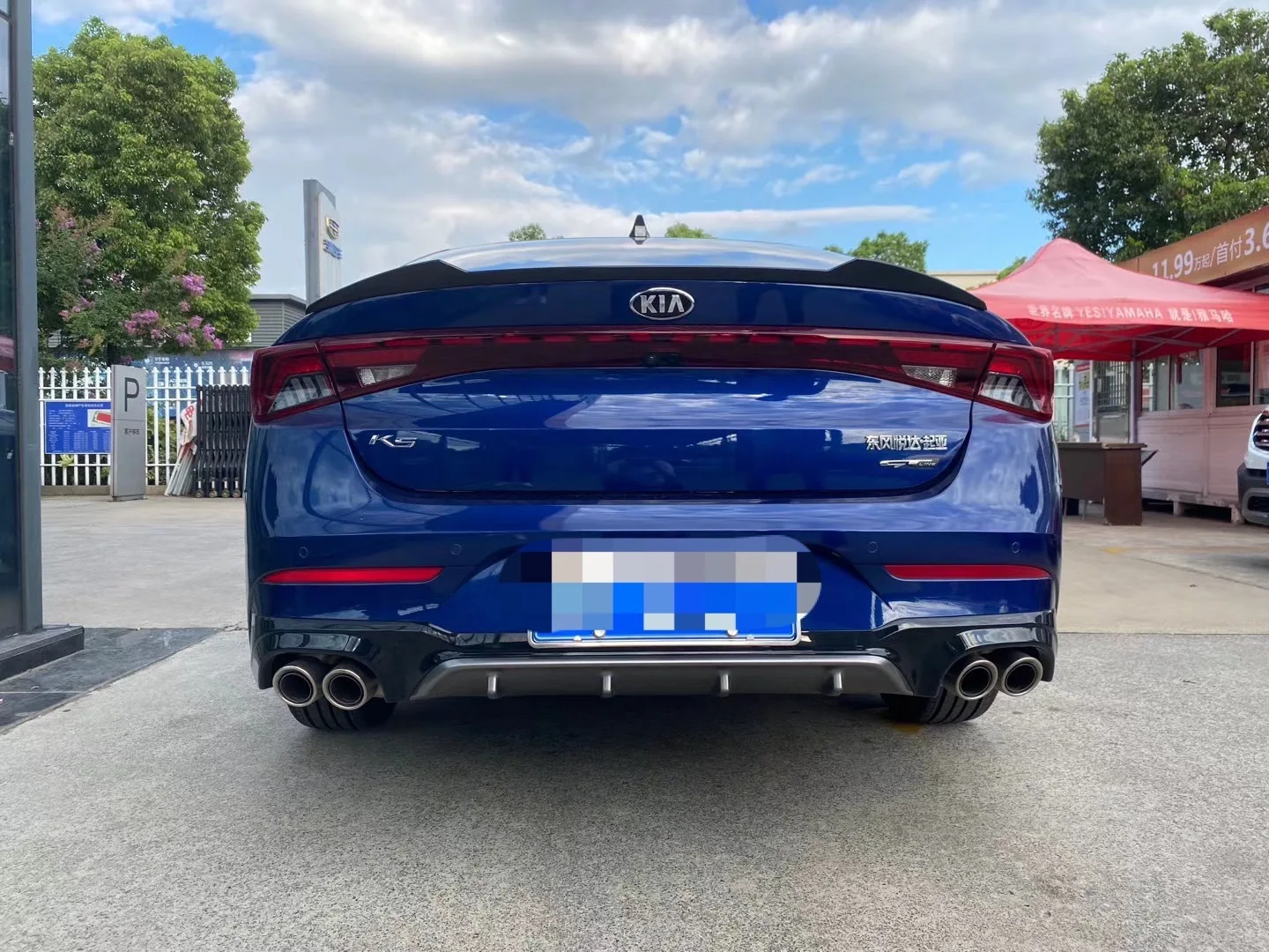 Vista lateral del spoiler