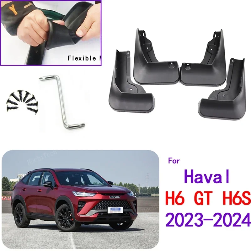 Para Great Wall GWM Haval H6 GT H6S 2022 2023 guardabarros 4 Uds guardabarros delanteros traseros guardabarros de repuesto Protector contra salpicaduras guardabarros