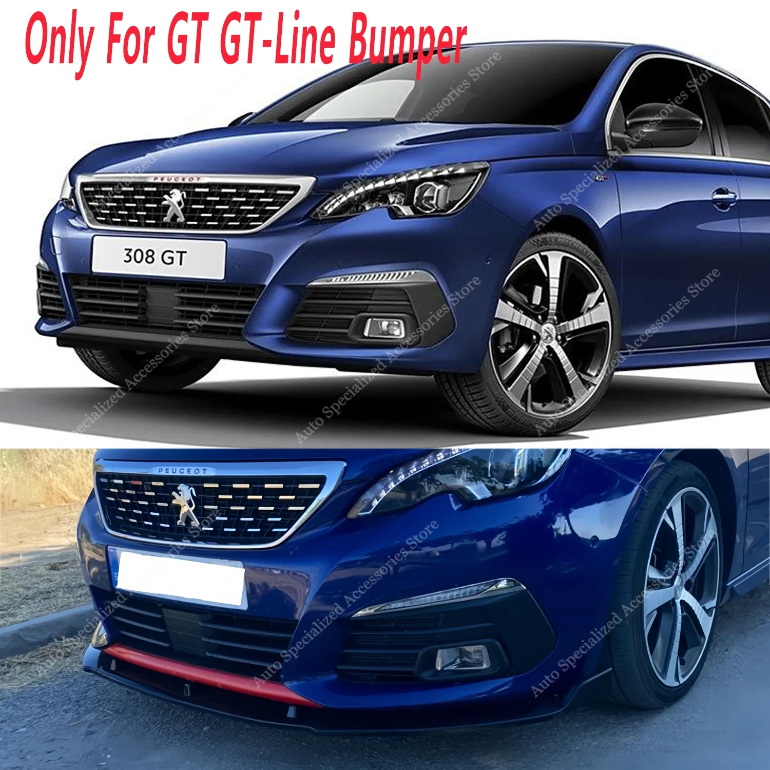 Peugeot 308 II Splitter frontal - kit aerodinamico tuning - imagen 2