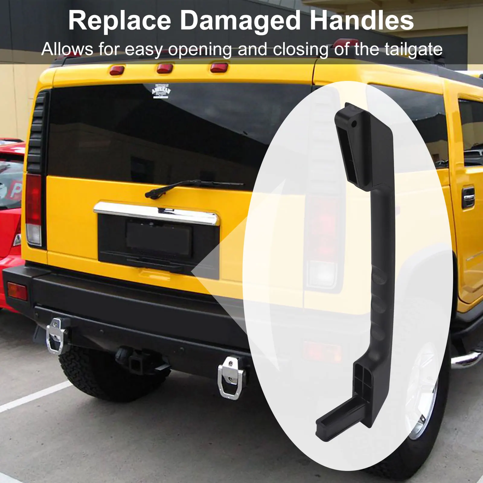 Pomo cierre portón trasero Hummer H2 2003-2009 negro ref. 15135441 - imagen 5
