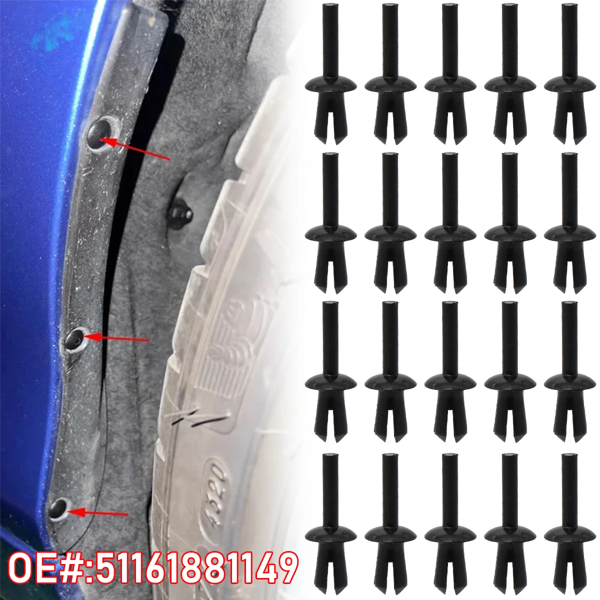 Clips de paso de rueda BMW E90 E91 E92 E93 E46 E39