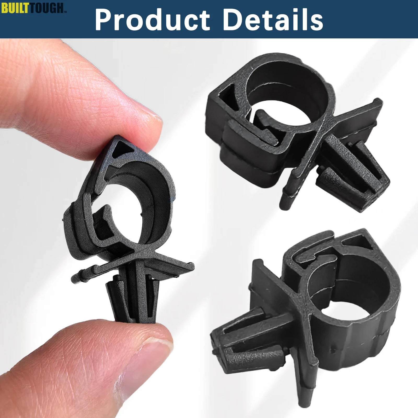 Clip sujeción cableado universal con abrazaderas de arnés – coche - imagen 3