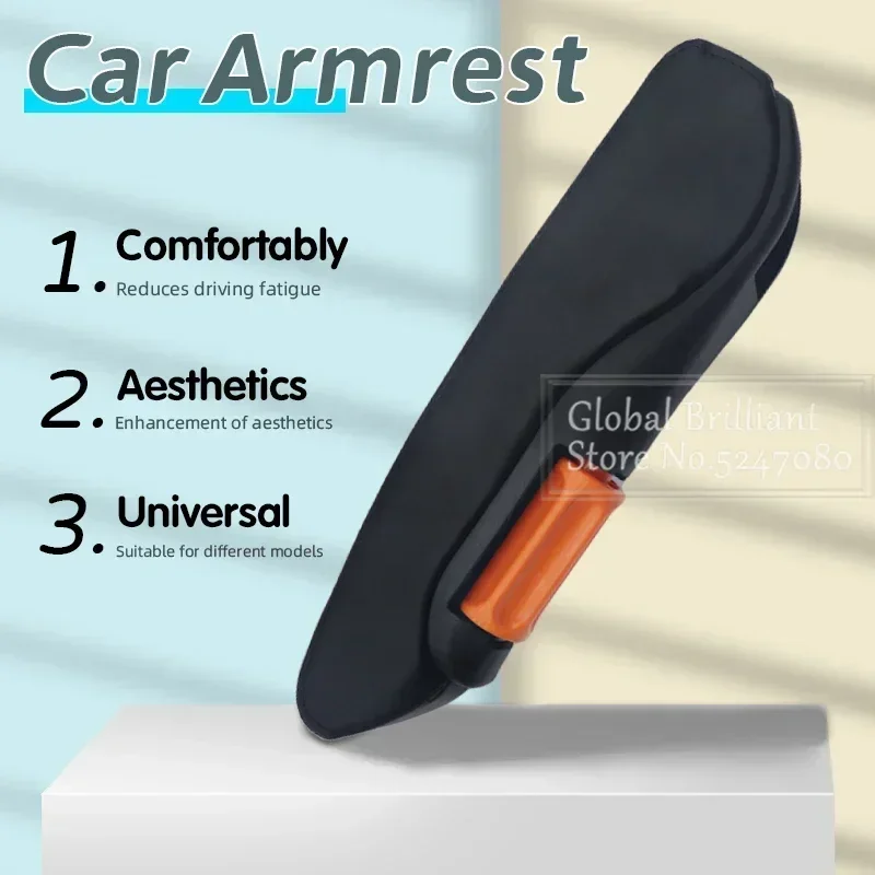 Reposabrazos universal para coche con compartimento – cuero PU - imagen 3