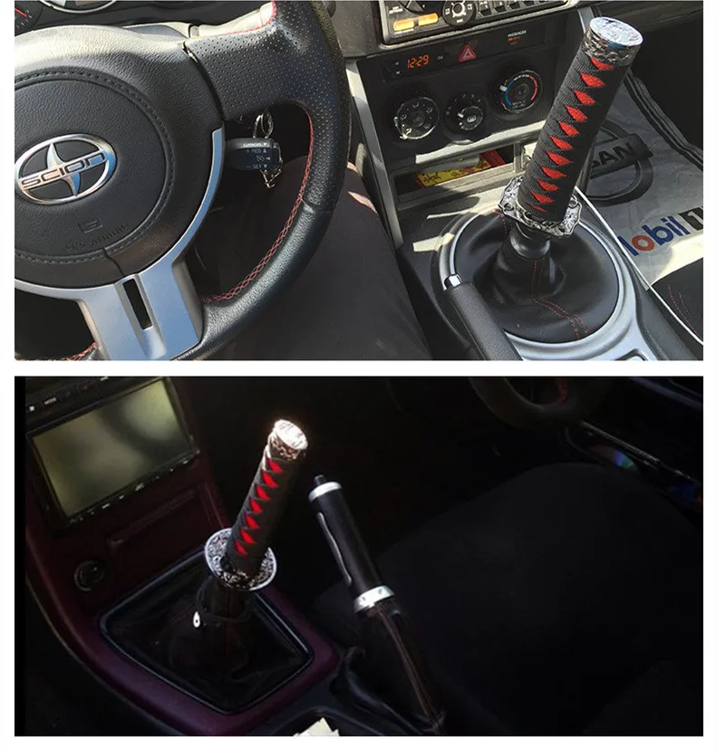 Pomo de cambio Katana JDM negro metal universal - imagen 3