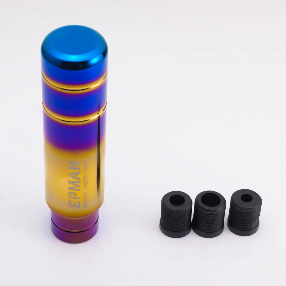 EPMAN Pomo de cambio JDM universal de aluminio azul y dorado - imagen 4
