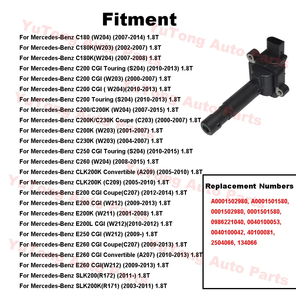 Bobinas de encendido Mercedes-Benz para CLK SLK y Clase C/E - imagen 2