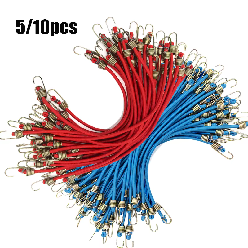 5/10 unids/pack cuerdas elásticas de alta resistencia cordón de equipaje 30cm correa con ganchos Kayak Camping ciclismo cuerda de equipaje