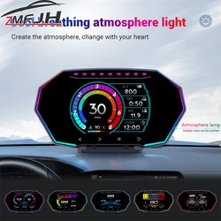 Pantalla HUD para coche OBD + GPS con RPM, velocidad y temperatura
