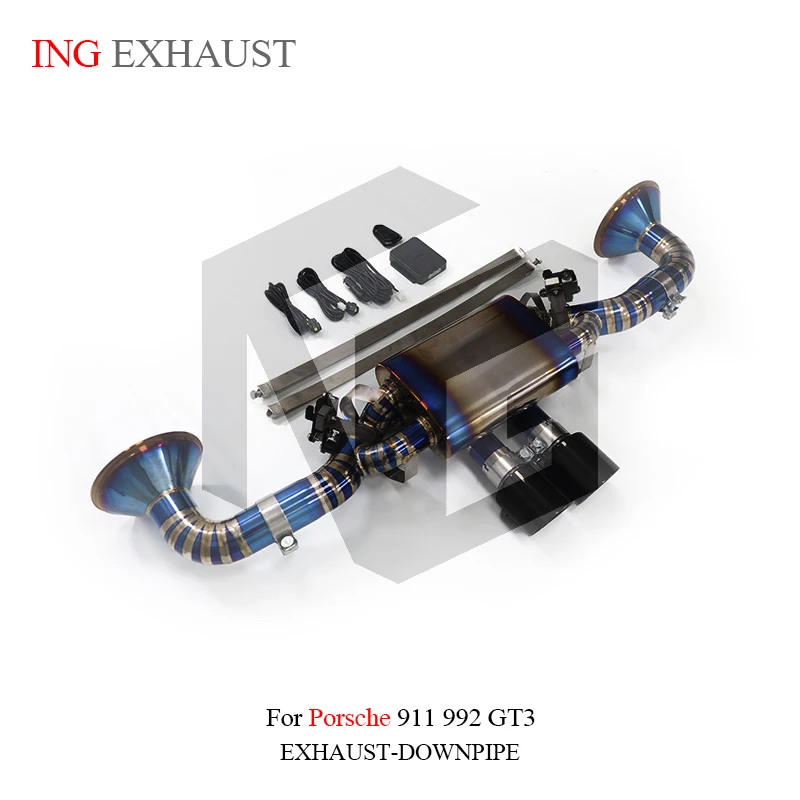 Tubo válvula remota eléctrica Catback para Porsche 911 992 GT3 4.0L - imagen 3