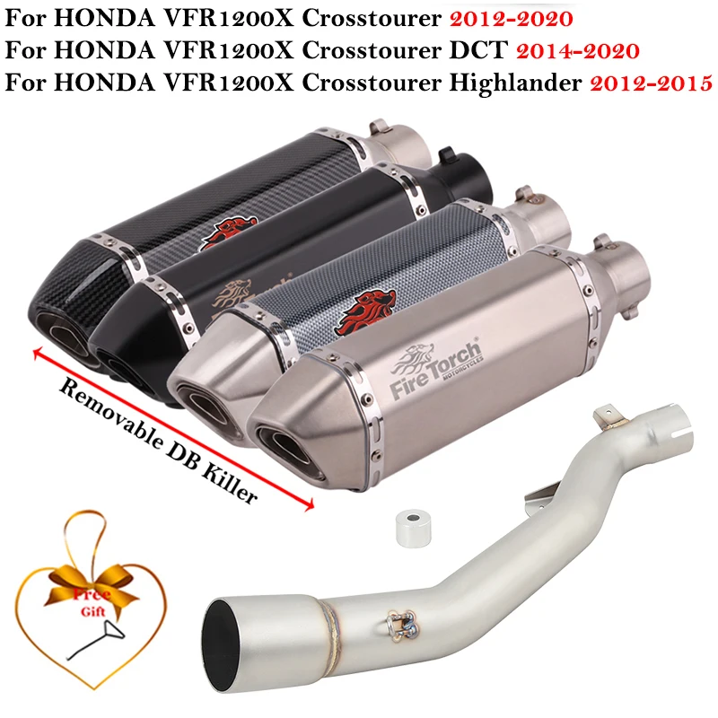 Escape Honda VFR1200X Crosstourer 2012-2020 con DB Killer extraíble
