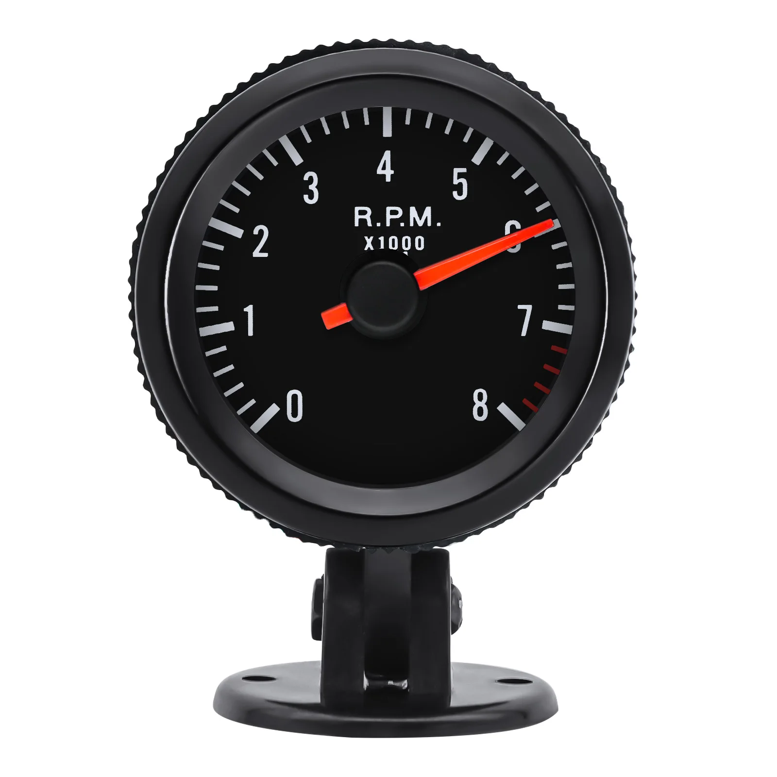 Tacómetro con retroiluminación blanca de 2 ", 52mm, RPM, tacómetro para coche, medidor de 0-8000RPM, caja negra, tacómetro para 1-8 cilindros de gasolina - imagen 4