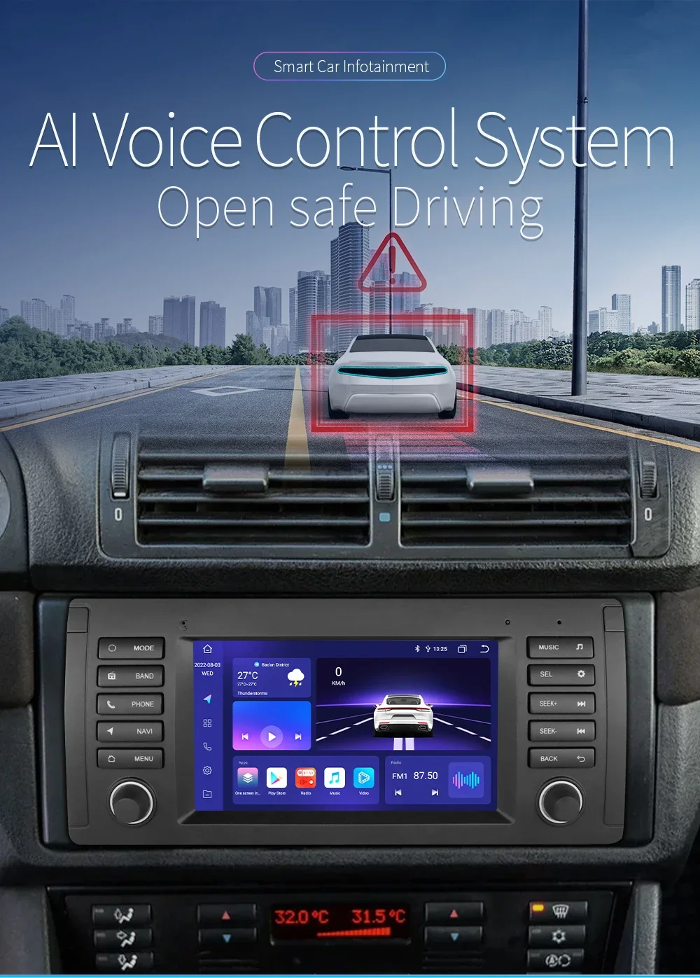Interfaz de CarPlay conectado a iPhone