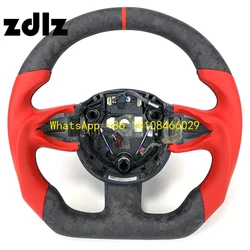 Volante de carbono forjado rojo para Audi A3 A4 S3 S4 RS3 RS4 racing