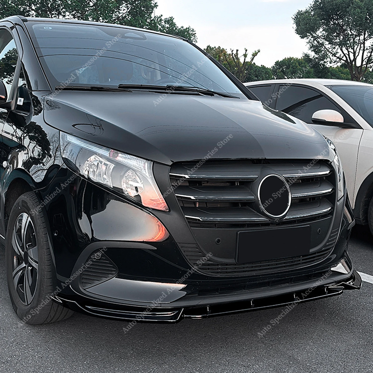 Maxton divisor parachoques delantero negro brillante – Mercedes Clase V W447 - imagen 3