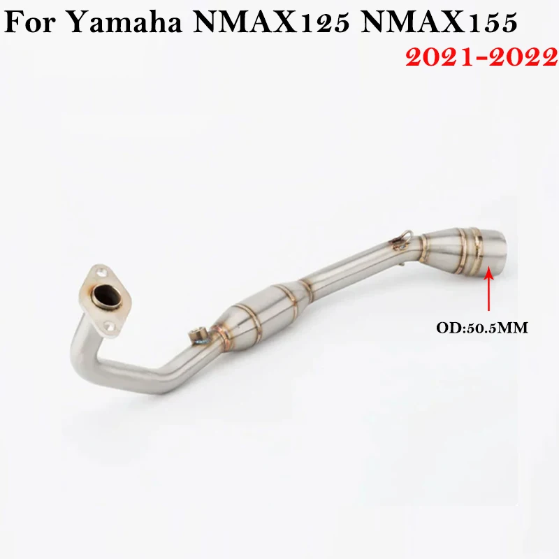 Slip On para Yamaha NMAX 125 155 NMAX125 NMAX155 2021 2022 Escape de motocicleta tubo de conexión medio delantero de motocicleta - imagen 3