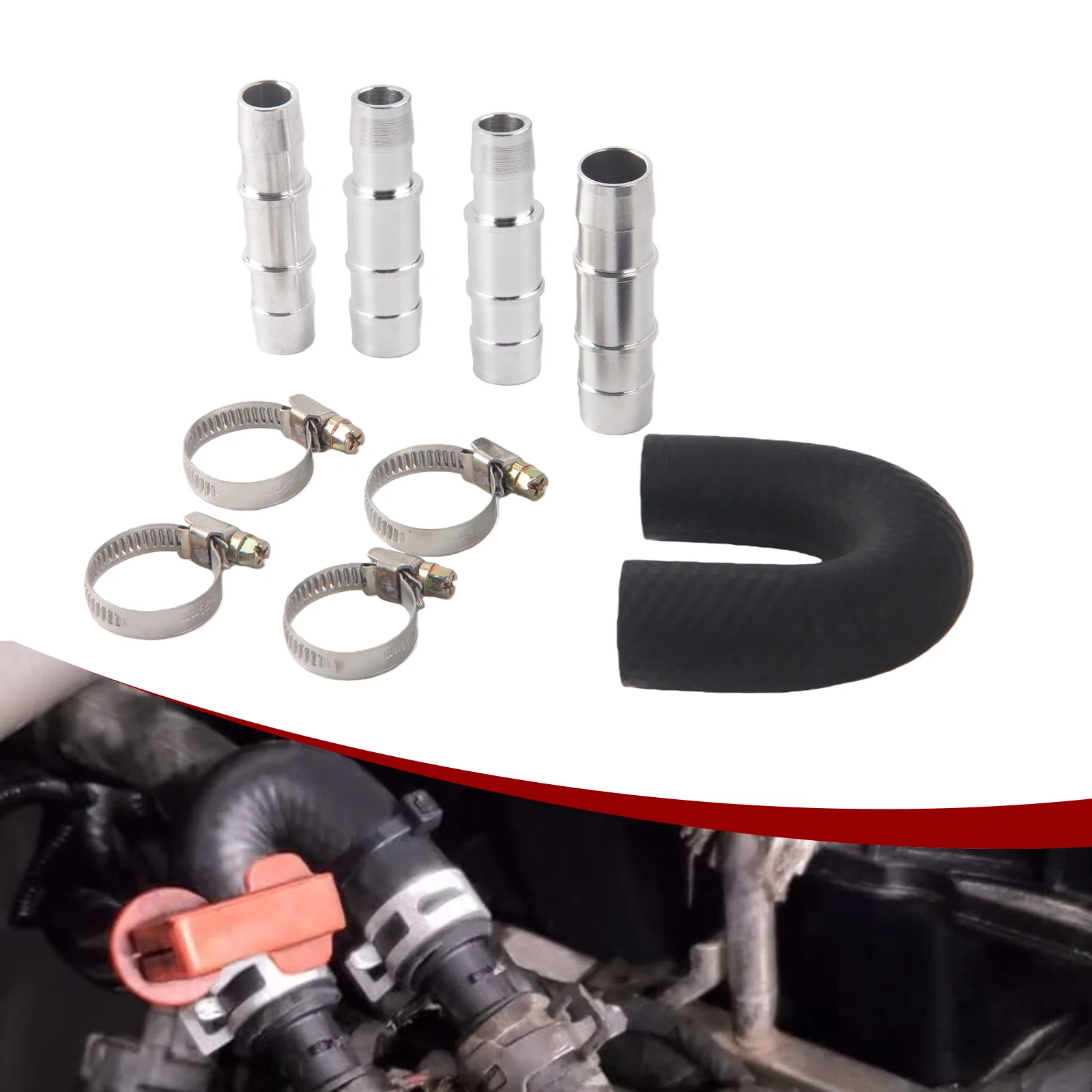 Kit de derivación del radiador de calefacción de aluminio universal - imagen 2