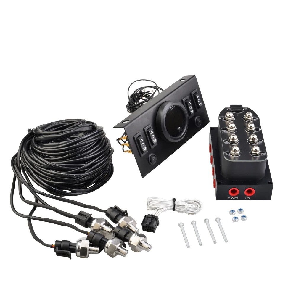 Manómetro suspensión neumática con panel de control y válvula solenoide - imagen 5